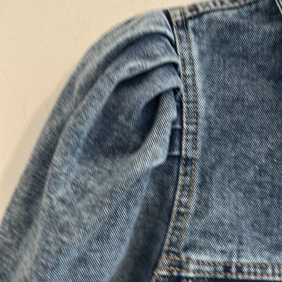 Evil eye Cropped half sleeve jean Jackets - Picture 4 of 5